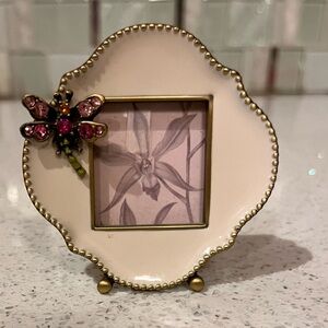 Jay Strongwater Elegant Cream/jeweled mini Photo Frame